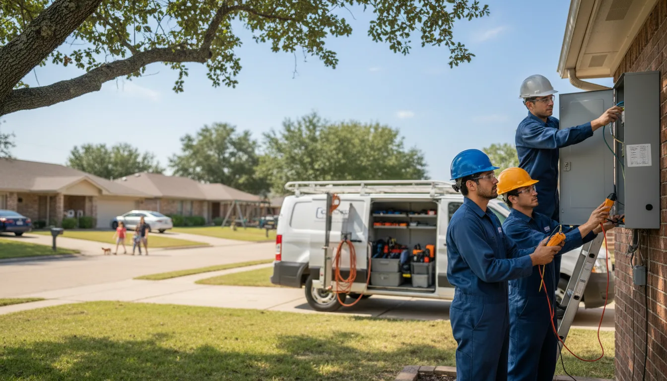 Certified electrician providing emergency electrical services in Kingsland, TX